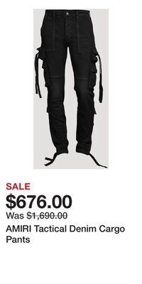 Holt Renfrew Amlri tactical denim cargo pants offer