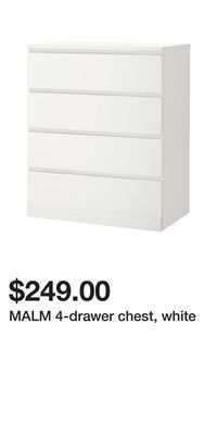 IKEA Malm 4-drawer chest, white offer