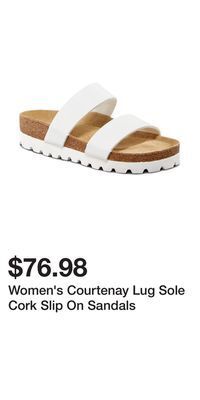 Mark's Women's courtenay lug sole cork slip on sandals offer