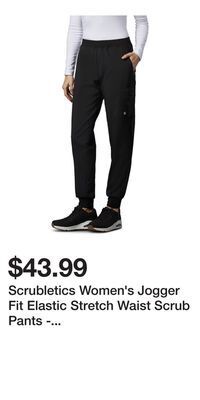 Mark's Scrubletics women's jogger fit elastic stretch waist scrub pants - black offer