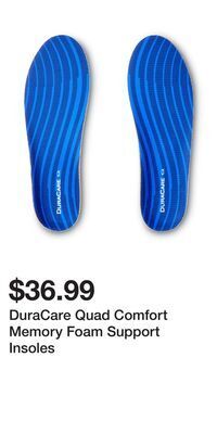 Mark's Duracare quad comfort memory foam support insoles offer
