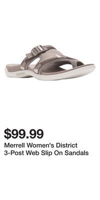 Mark's Merrell women's district 3-post web slip on sandals offer