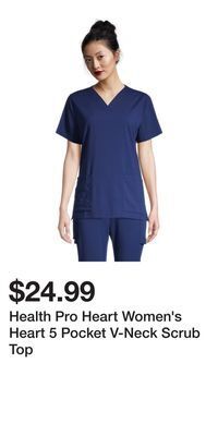 Mark's Health pro heart women's heart 5 pocket v-neck scrub top offer