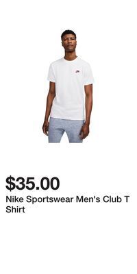 Sport Chek Nike sportswear men's club t shirt offer