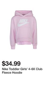 Sport Chek Nike toddler girls' 4-6x club fleece hoodie offer