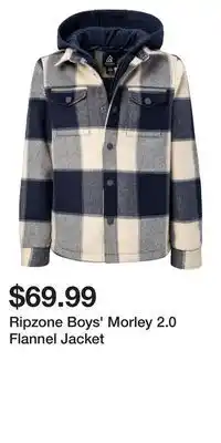 Sport Chek Ripzone boys' morley 2.0 flannel jacket offer