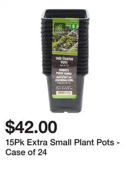 Dollarama 15pk extra small plant pots - case of 24 offer