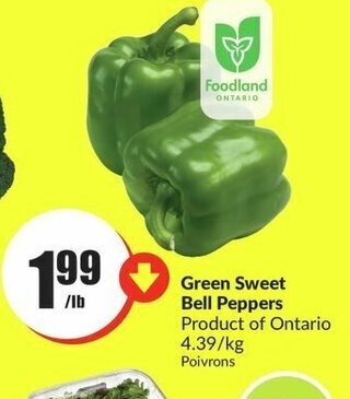 FreshCo Green Sweet Bell Peppers offer