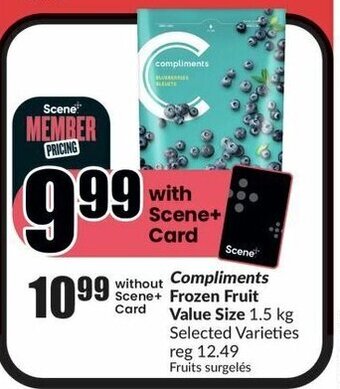 FreshCo Compliments Frozen Fruit Value Size offer