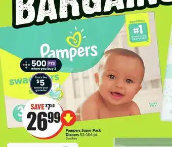 FreshCo Pampers Super Pack Diapers offer