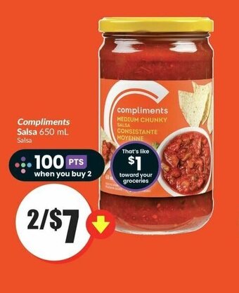 FreshCo Compliments Salsa 650 mL offer