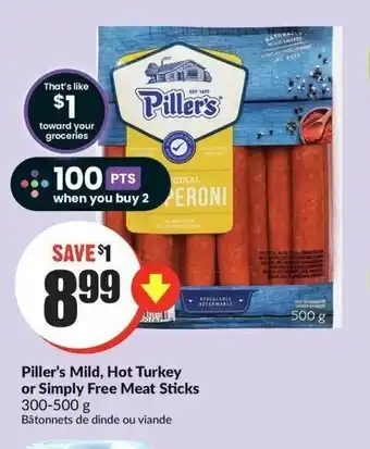 FreshCo Piller's Mild, Hot Turkey or Simply Free Meat Sticks offer