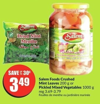 FreshCo Salem Foods Crushed Mint Leaves or Pickled Mixed Vegetables offer