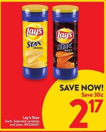 Walmart Lay's Stax offer