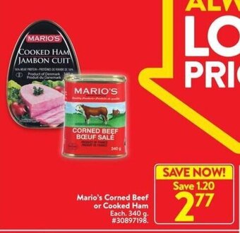 Walmart Mario's Corned Beef or Cooked Ham offer