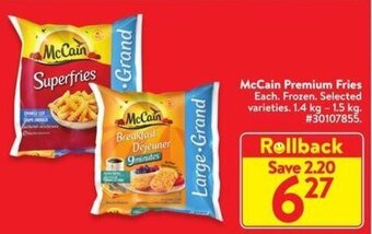 Walmart McCain Premium Fries offer