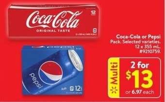 Walmart Coca-Cola or Pepsi offer