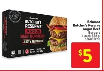 Walmart Belmont Butcher's Reserve Angus Beef Burgers offer