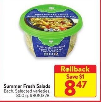 Walmart Summer Fresh Salads offer