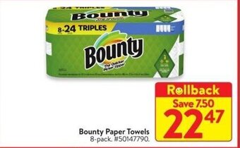 Walmart Bounty Paper Towels offer