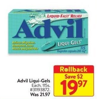 Walmart Advil Liqui-Gels offer