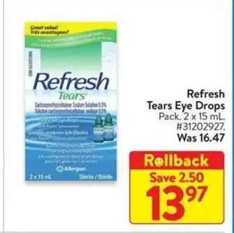 Walmart Refresh Tears Eye Drops offer