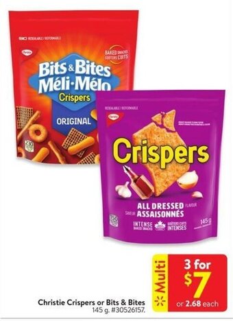 Walmart Christie Crispers or Bits & Bites 145 g offer