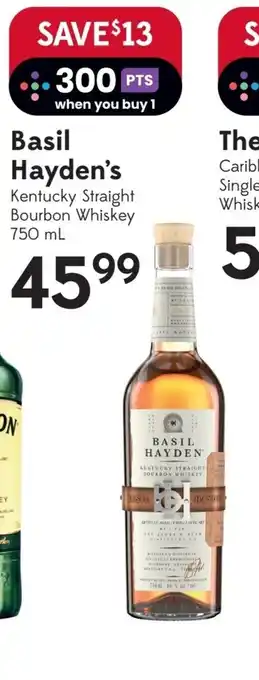 Sobeys Basil Hayden's 750 ml offer