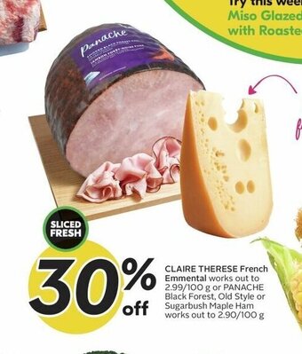 Sobeys CLAIRE THERESE French Emmental offer