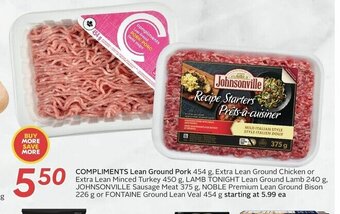 Sobeys COMPLIMENTS Lean Ground Pork offer