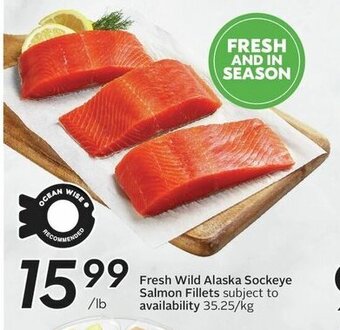 Sobeys Fresh Wild Alaska Sockeye Salmon Fillets offer