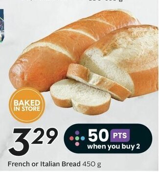 Sobeys French or Italian Bread 450 g offer