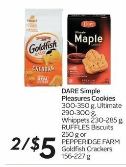 Sobeys DARE Simple Pleasures Cookies offer
