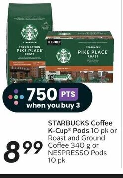 Sobeys STARBUCKS Coffee K-Cup Pods offer