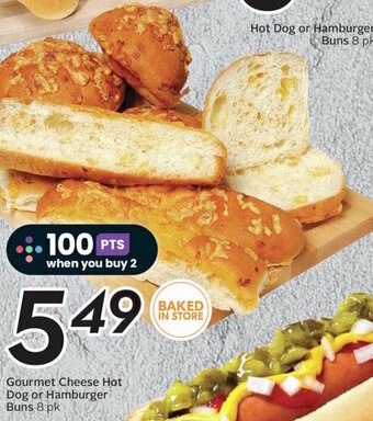Sobeys Gourmet Cheese Hot Dog or Hamburger Buns offer