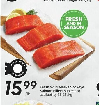 Sobeys Fresh Wild Alaska Sockeye Salmon Fillets offer