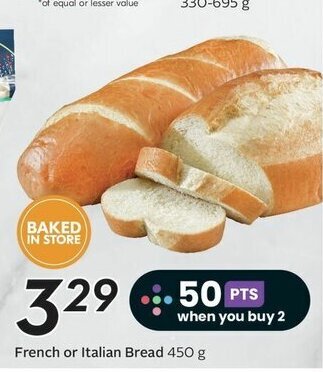 Sobeys French or Italian Bread 450 g offer