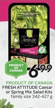 Sobeys FRESH ATTITUDE Caesar or Spring Mix Salad Kits offer