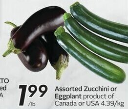Sobeys Assorted Zucchini or Eggplant offer