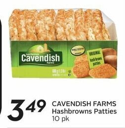 Sobeys CAVENDISH FARMS Hashbrowns Patties offer