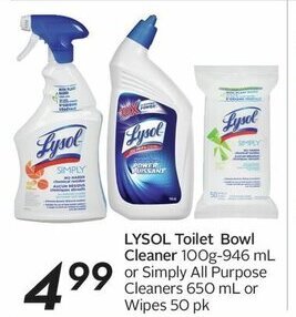 Sobeys LYSOL Toilet Bowl Cleaner offer