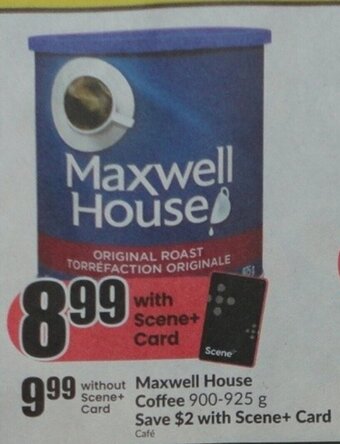FreshCo Maxwell House Coffee 900-925 g offer