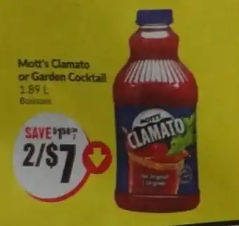 FreshCo Mott's Clamato or Garden Cocktail offer