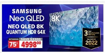 2001 Audio Video Samsung neo qled 8k quantum hdr 64x offer