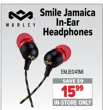 2001 Audio Video Marley smile jamaica in-ear headphones offer