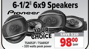 2001 Audio Video Pioneer 6-1/2|| 6x9 speakers offer