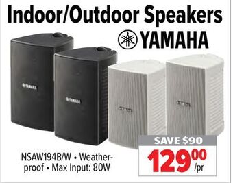 2001 Audio Video Yamaha indoor/outdoor speakers offer