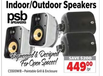 2001 Audio Video Indoor/outdoor speakers offer