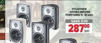 2001 Audio Video Suitable amplifier power range 15 - 80 watts offer