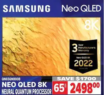 2001 Audio Video Samsung neo qled 8k neural quantum processor 65 offer
